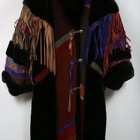 Where the Buffalo Roam Vintage Coat Cowgirl Western Southwestern Yellowstone - Picture 14 of 14